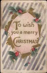 To Wish You A Merry Christmas Postcard