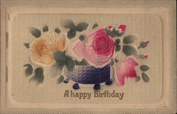 Yellow and red roses Postcard