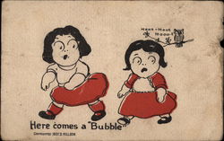 Here comes a "Bubble" Hoot-Hoot Hooot Postcard
