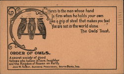 Order of Owls Postcard