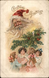 Christmas Greetings Children Postcard Postcard