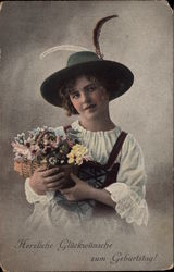 Herzlichen Gluckwunsch zum Geburtstage Postcard