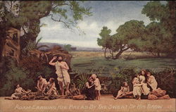 Adam earning his bread by the sweat of his brow Postcard