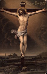 Jesus on the cross Postcard