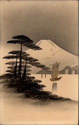 Landscape with Lake and Mount Fuji Postcard