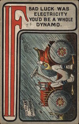 If bad luck was electricity, you'd be a whole dynamo Postcard