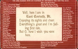 Well, here I am in East Corinth, VT Well, here I am in East Corinth, VT