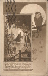 A Witch with Owl Postcard