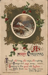 A Merry Christmas Postcard Postcard