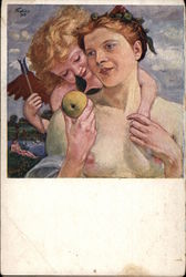 Kuszacy Amor by Wlastimil Hofman Postcard