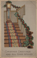 Christmas Greetings and All Good Wishes Postcard