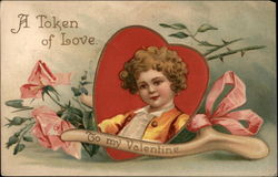 A Token of Love, To My Valentine Children Ellen Clapsaddle Postcard Postcard