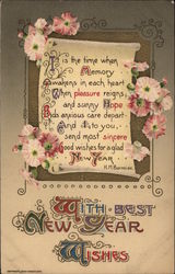 With best New Year wishes Postcard