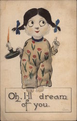 Oh, I'll Dream of You Children Postcard Postcard