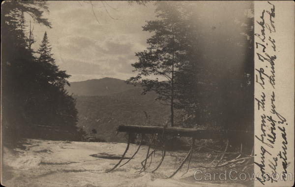 Looking From the Top of T Lake Falls Arietta New York