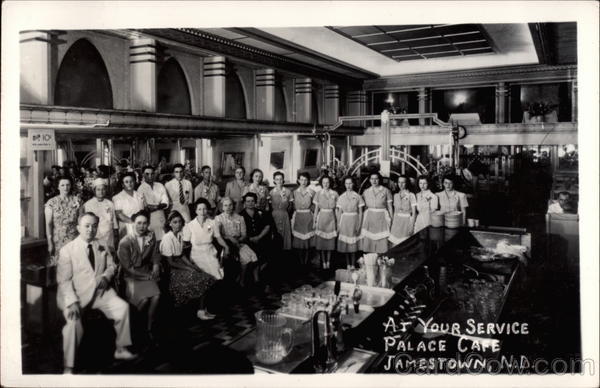 At Your Service - Palace Cafe - Milk 10 cents Jamestown North Dakota
