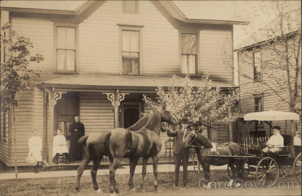 Grandma Beck & Helen and Family at Home Unidentified People