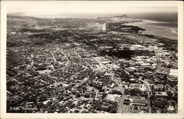 Aerial View of Honolulu Hawaii