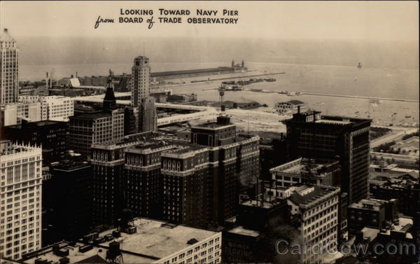 Looking Toward Navy Pier From Board of Trade Observatory Chicago Illinois