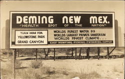 Sign to Yellowstone Park, Grand Canyon Postcard