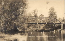 Bridge over Kishwaukee River Postcard