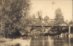 Bridge over Kishwaukee River Genoa, IL Postcard Postcard