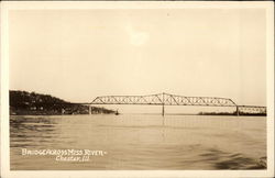 Bridge Across Mississippi River Chester, IL Postcard Postcard