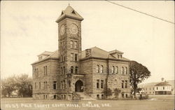 The Polk County Courthouse in Dallas, Oregon Postcard