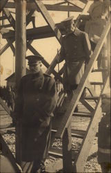 Officers Descending Stairs Postcard