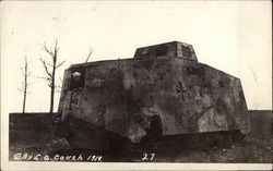 Captured German A7V Sturmpanzer Tank Postcard