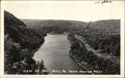 View of Mill Rift from Hawk's Nest Postcard