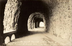 Mitchell's Point Tunnel, 600 Ft. Long, Columbia River Highway Postcard