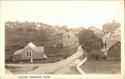 View of Village Monhegan, ME Postcard Postcard