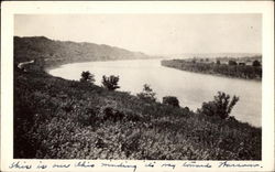 Looking Toward Warsaw Indiana Postcard Postcard