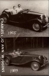 Charles & Jo Ann Wiggins in Roadster Postcard