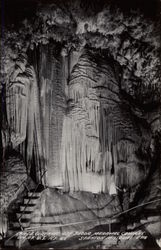 Stage Curtains, 4th Floor, Meramac Caverns Postcard