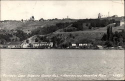 Portage Lake Showing Quincy Hill Postcard