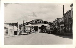 View Looking up Main Street Postcard