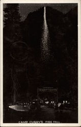 Camp Curry's Fire Fall Postcard