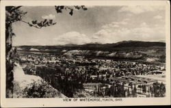 View over Town, 1949 Whitehorse, YT Canada Yukon Territory Postcard Postcard