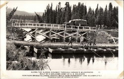 Pontoon Bridge Allowed Traffic While Semi-Permanent One is Completed Alaska Highway, BC Canada British Columbia Postcard Postcard