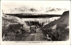 Climbing a Steep Grade on the Alaska Highway Postcard
