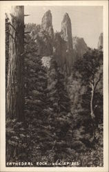 Cathedral Rock and Spires Yosemite Valley, CA Yosemite National Park Postcard Postcard