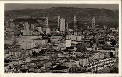 View of San Francisco Looking East Showing S.F. Bay Bridge Postcard