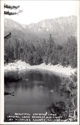 Beautiful Crystal Lake, Crystal Lake Recreation Camp Azusa, CA Postcard Postcard