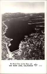 An Aerial View of the Dam Big Bear Lake, CA Postcard Postcard