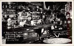 View of Old-time Bar Room Postcard