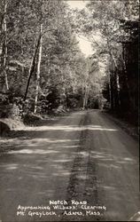 Notch Road Approaching Wilburs' Clearing, Mt. Greylock Adams, MA Postcard Postcard