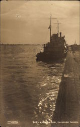 Fishing Boat at Pier Postcard