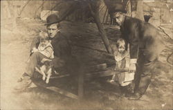 Man with Child and Wheelbarrow Double Exposure Man with Child and Wheelbarrow Double Exposure